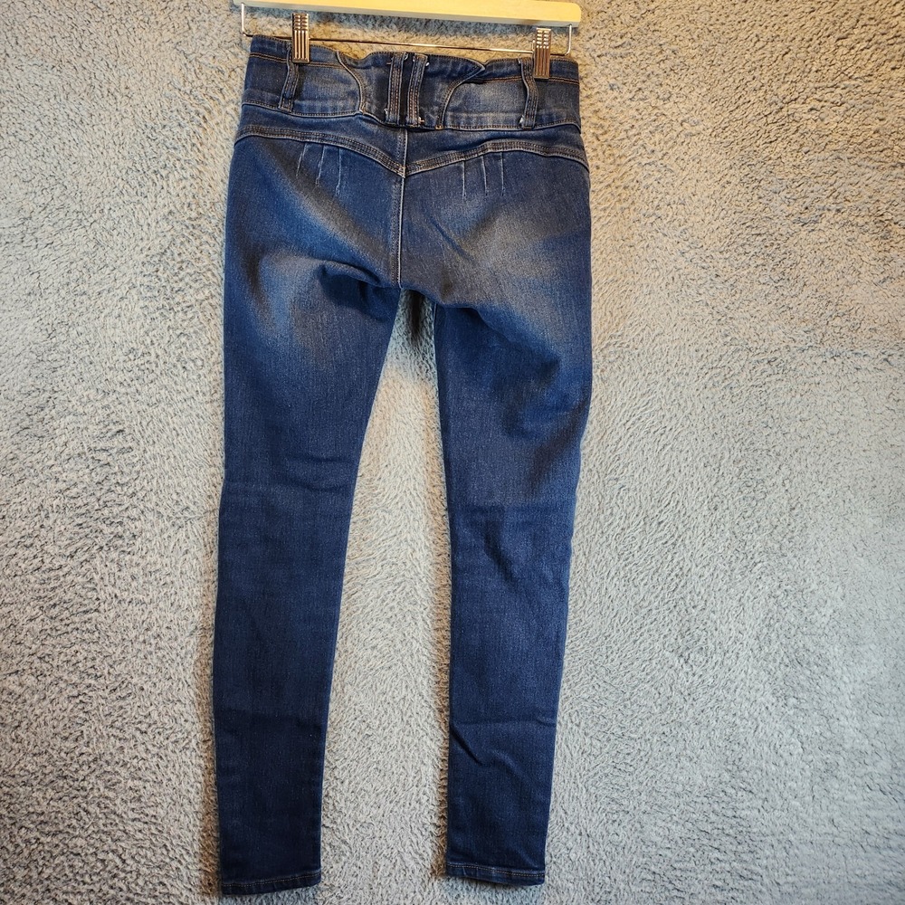 Bella Ankle Jeans Womens 1 (Fits 27x28) Blue Classic Stretch Skinny Leg Zip Fly